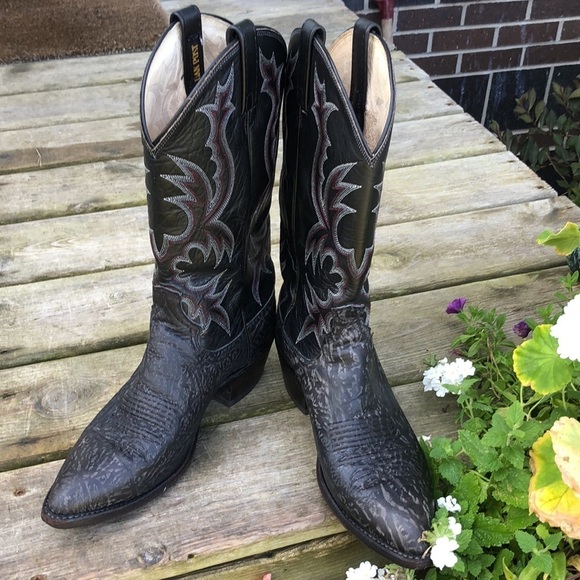 Bottes Cowboy Dan Post - Pointe Pointue - Noires - Unisexe - Taille J9M - État Neuf